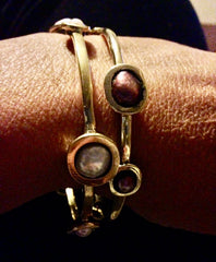 Silver and pearl bangles