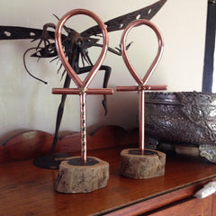 Large Personal Healing ankh with chakra stones