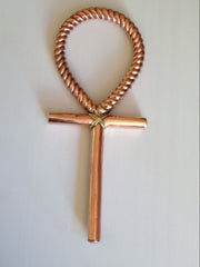 Large Personal copper ankh with twisted detail