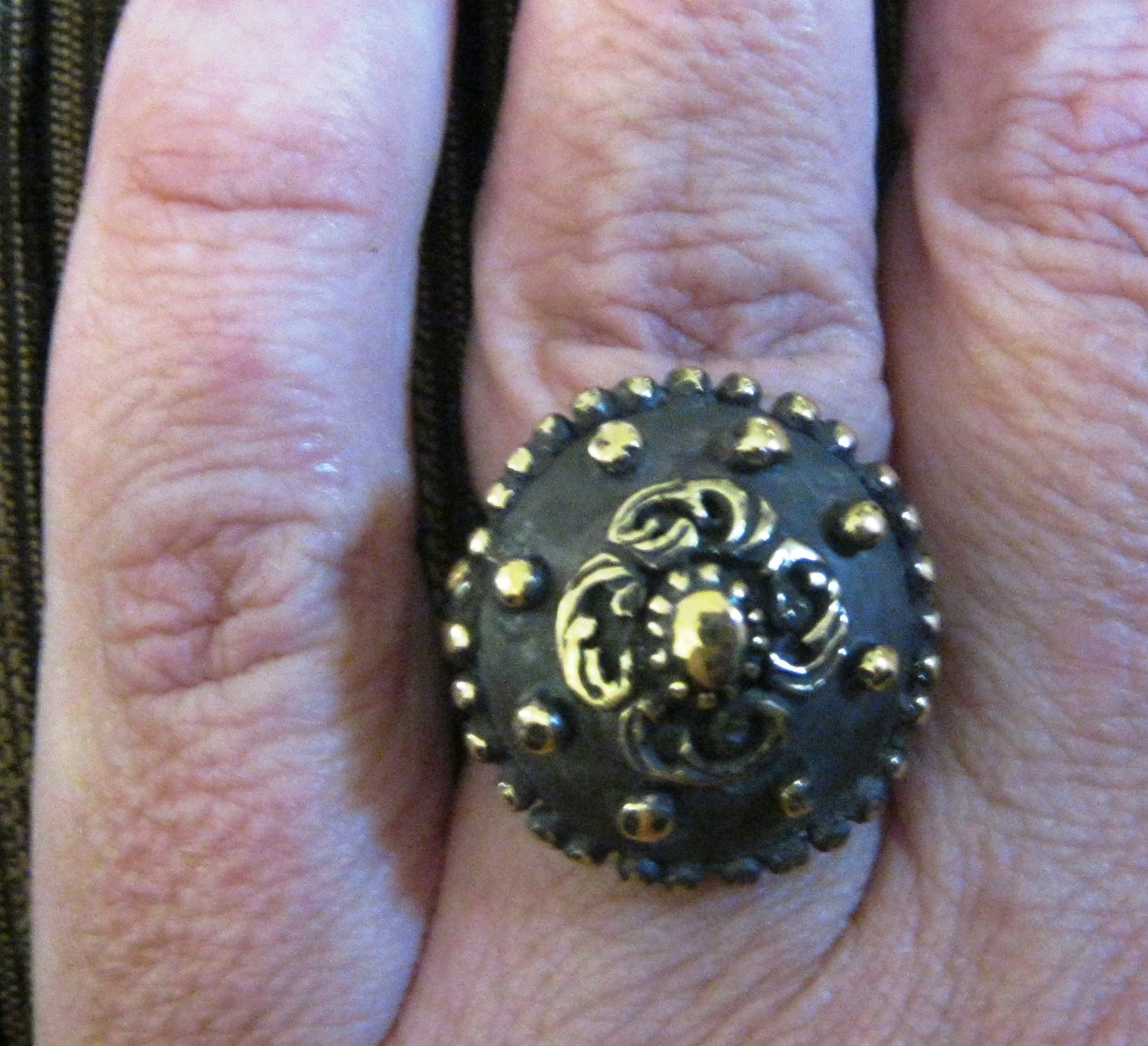 Brass Goth Ring