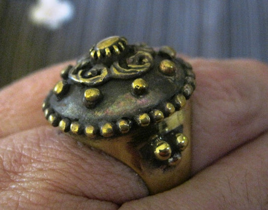 Brass Goth Ring