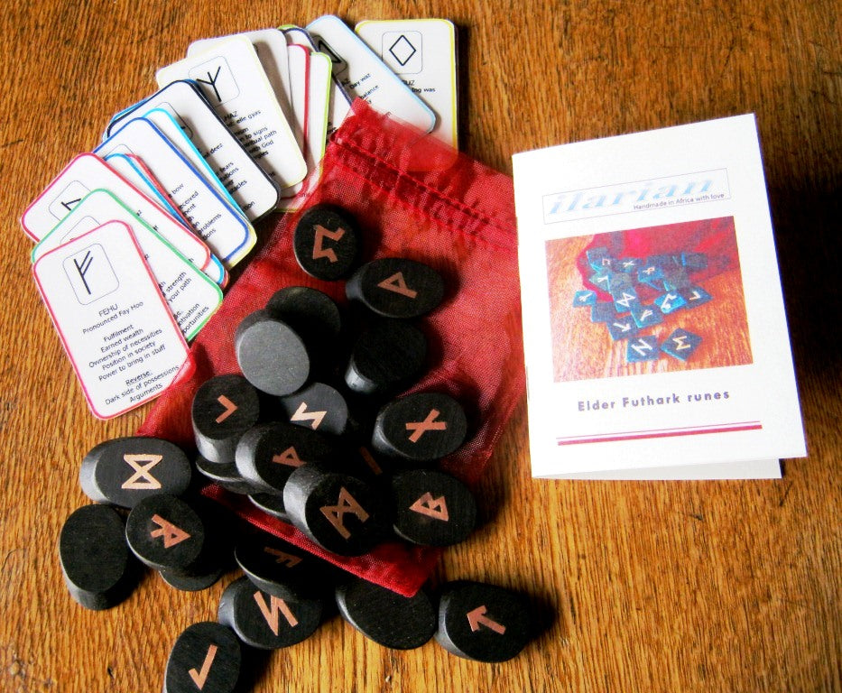 Africa Ebony and copper Elder Futhark Runes – IAmDiane
