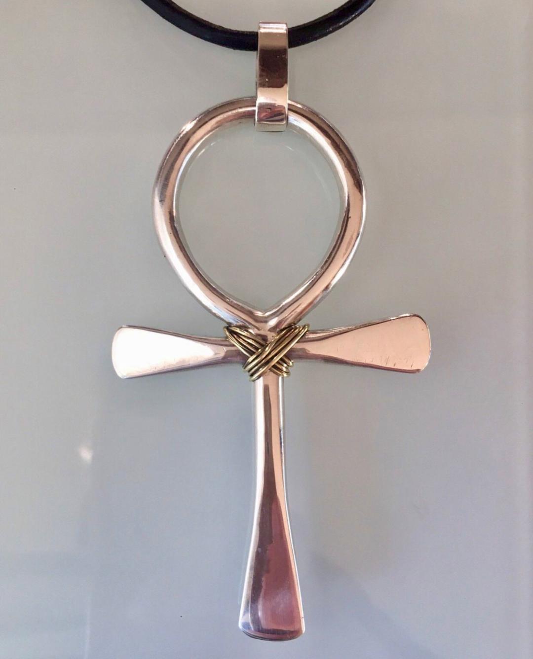 4 inch Silver Ankh