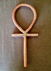 Large Personal copper ankh with twisted detail