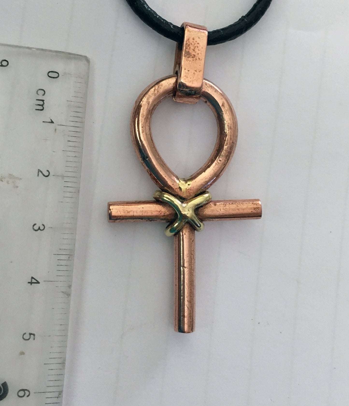 One and a Half Inch Copper Ankh