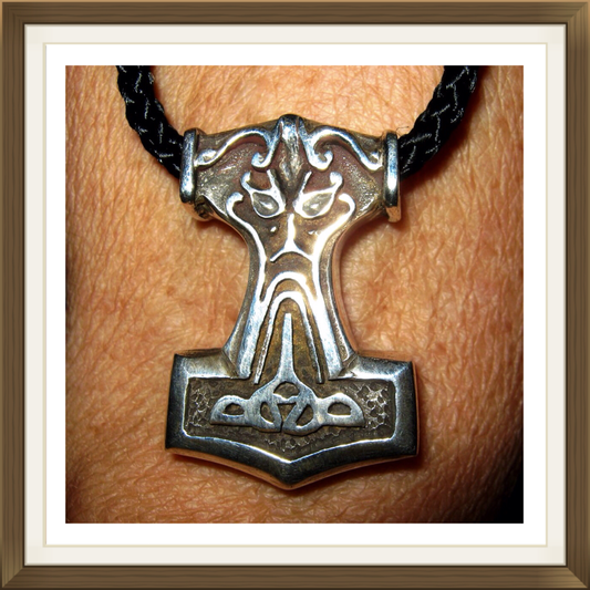 Silver Thor's hammer pendant