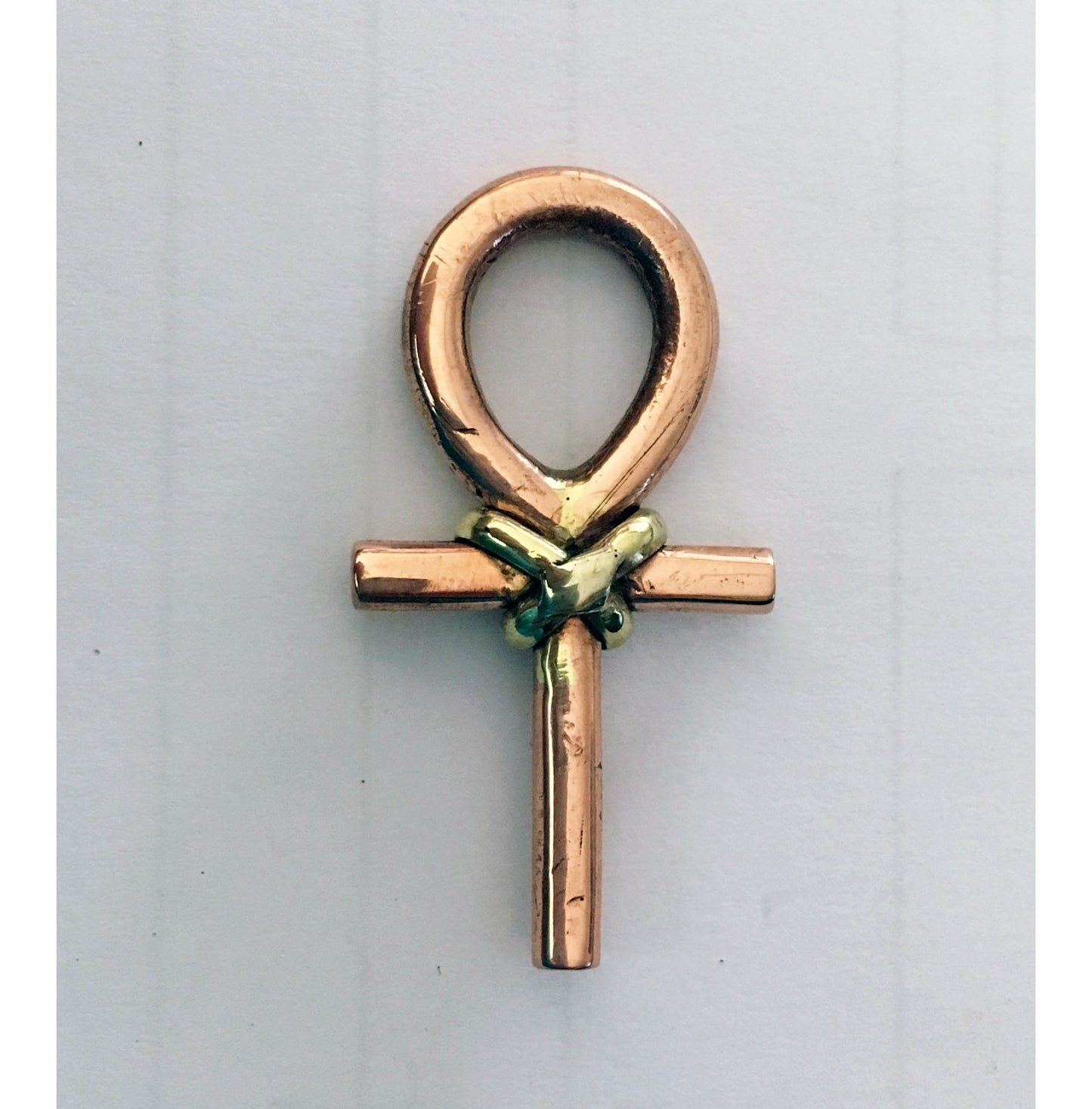 Small solid copper Egyptian ankh